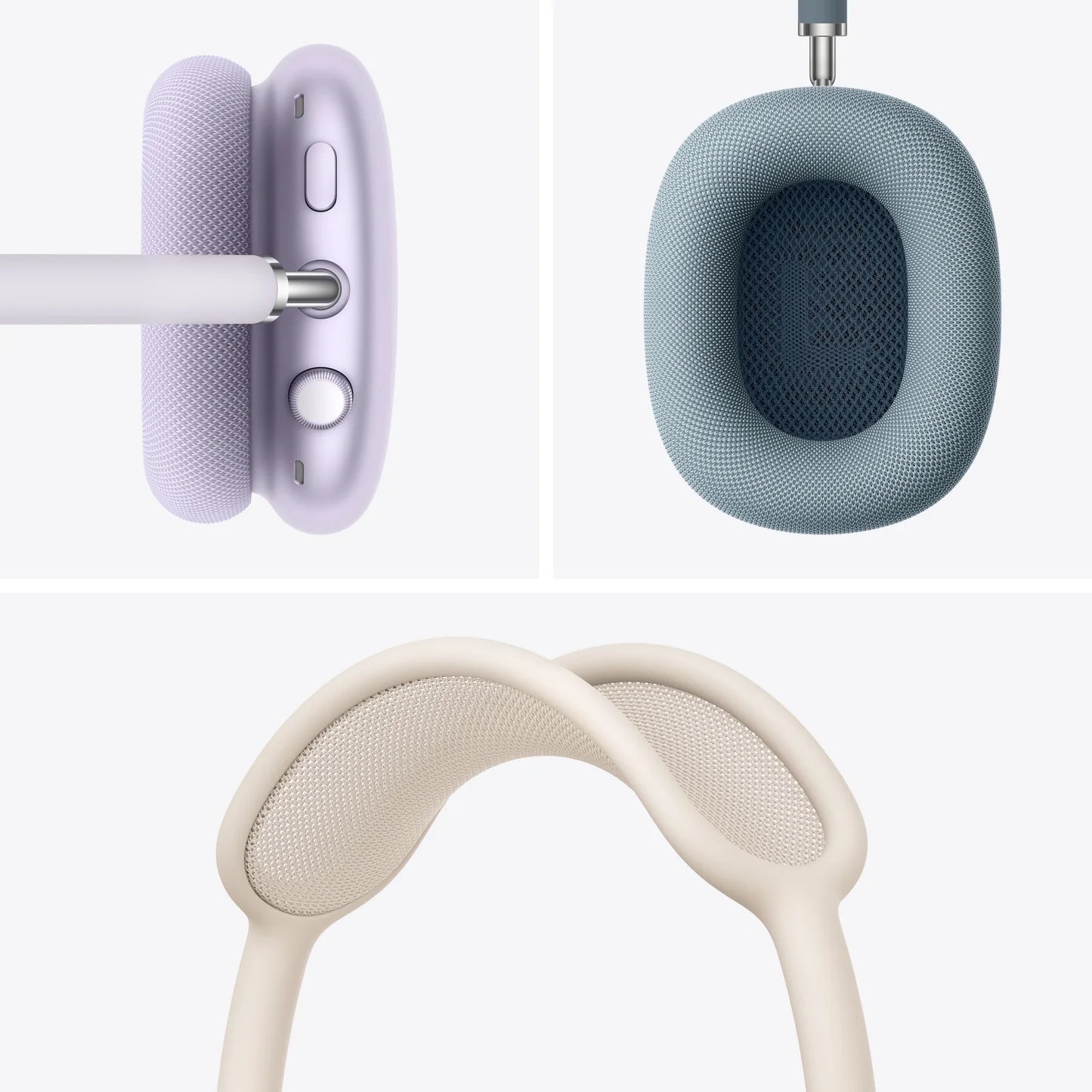Apple AirPods Max (USB-C) سماعات رأس لاسلكية فوق الأذن مع إلغاء الضوضاء النشط – بيج