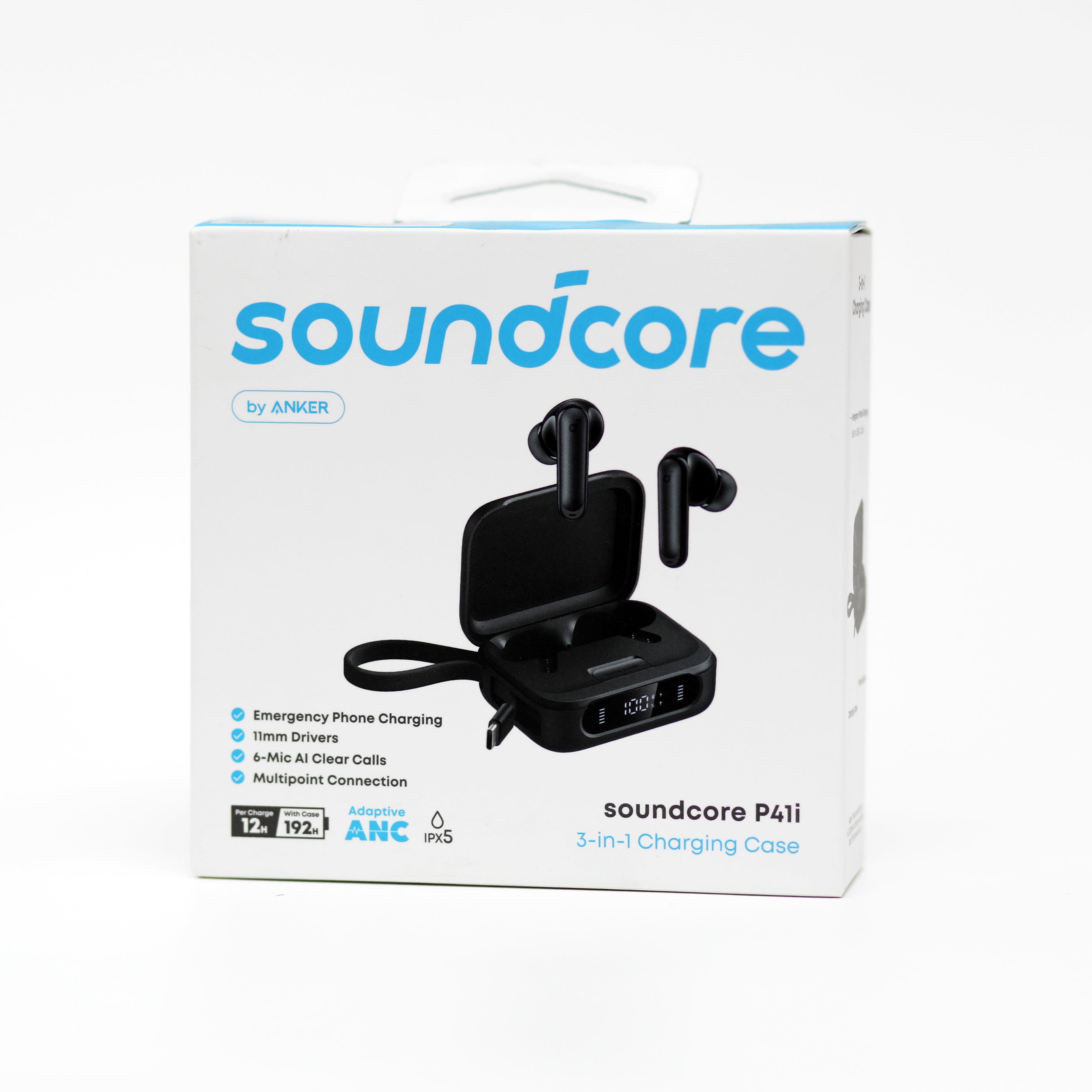 سماعات Soundcore P41i اللاسلكية مع إلغاء الضوضاء التكيفي ANC – صوت قوي وبطارية طويلة