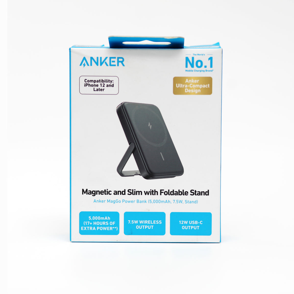 أنكر MagGo باور بانك مغناطيسي 5000mAh شحن لاسلكي