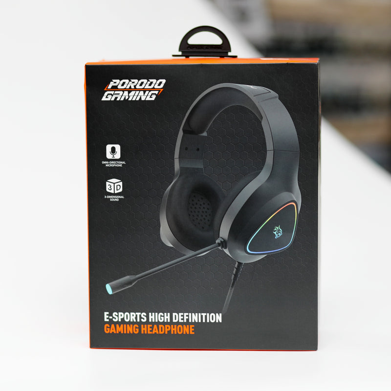 بورودو Gaming سماعة رأس احترافية للألعاب مع إضاءة RGB وصوت محيطي-1