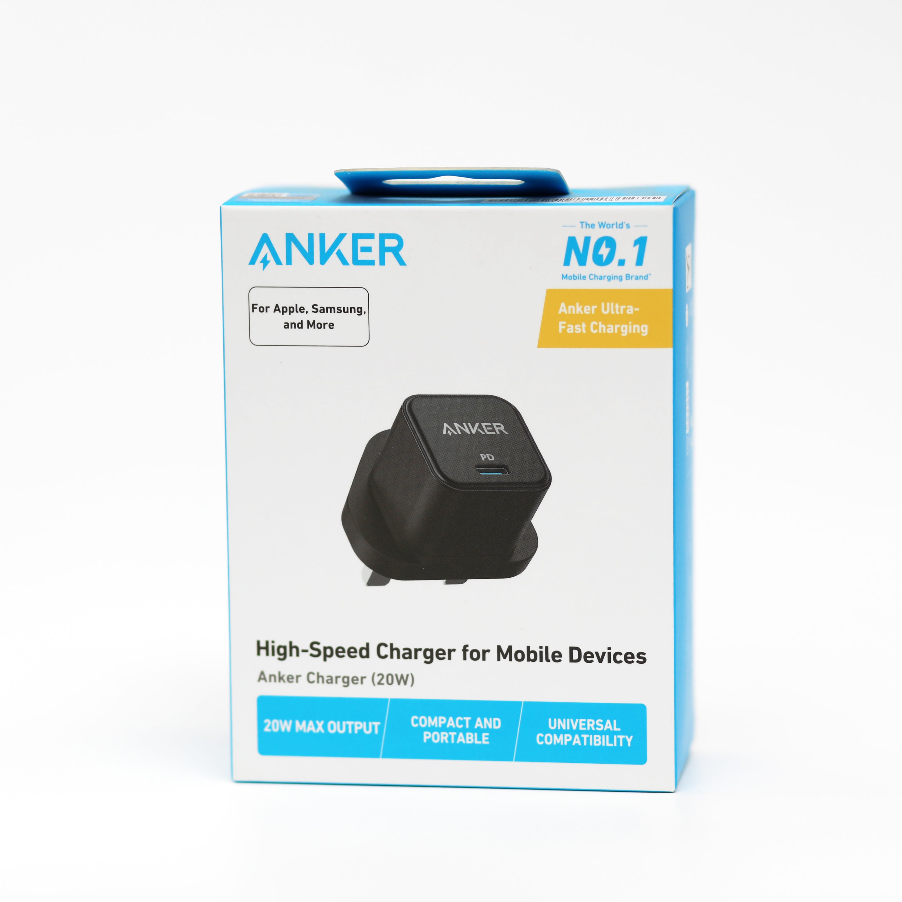 شاحن Anker USB-C سريع بقدرة 20 واط – شاحن جداري عالي السرعة