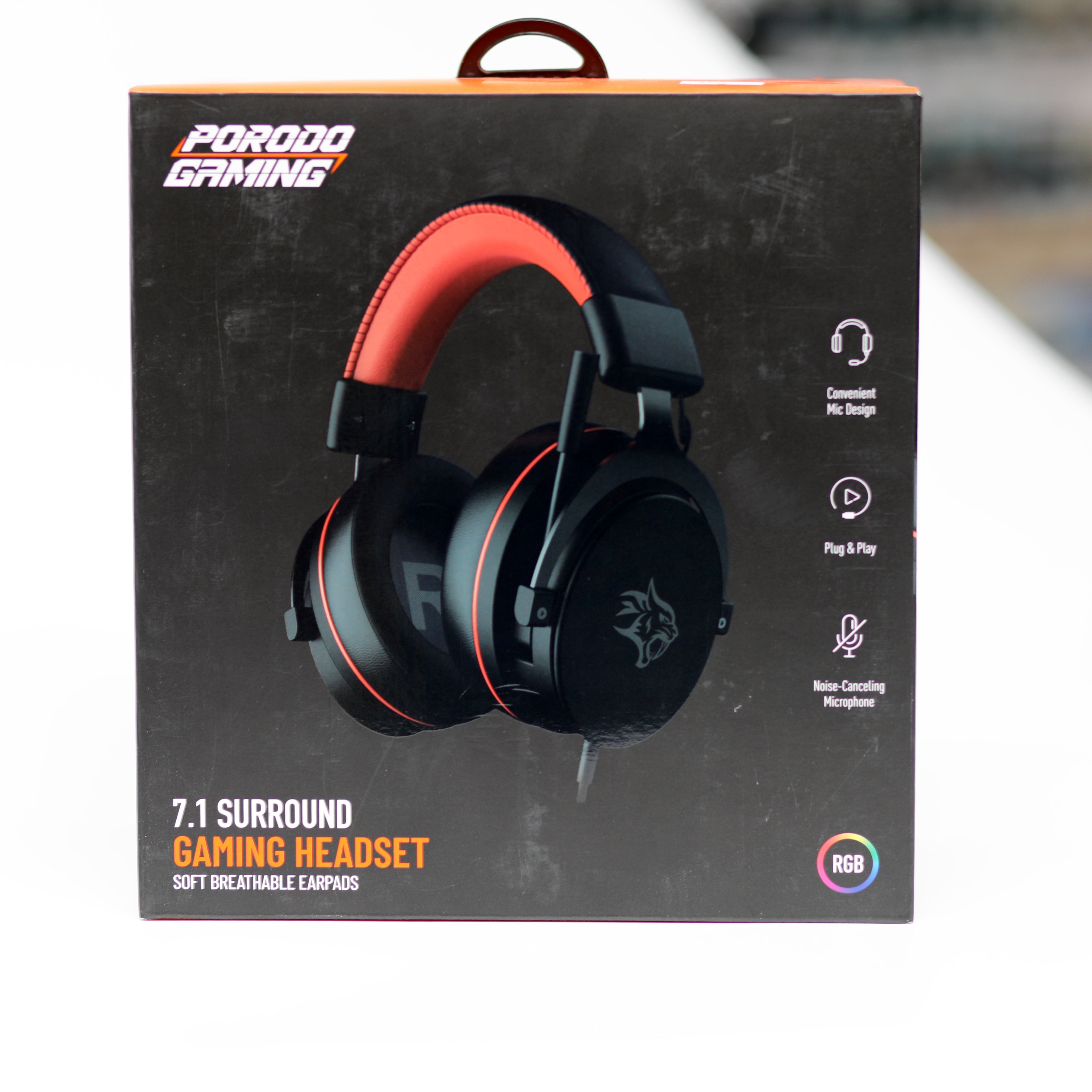 سماعة الألعاب Porodo Gaming 7.1 Surround مع إضاءة RGB