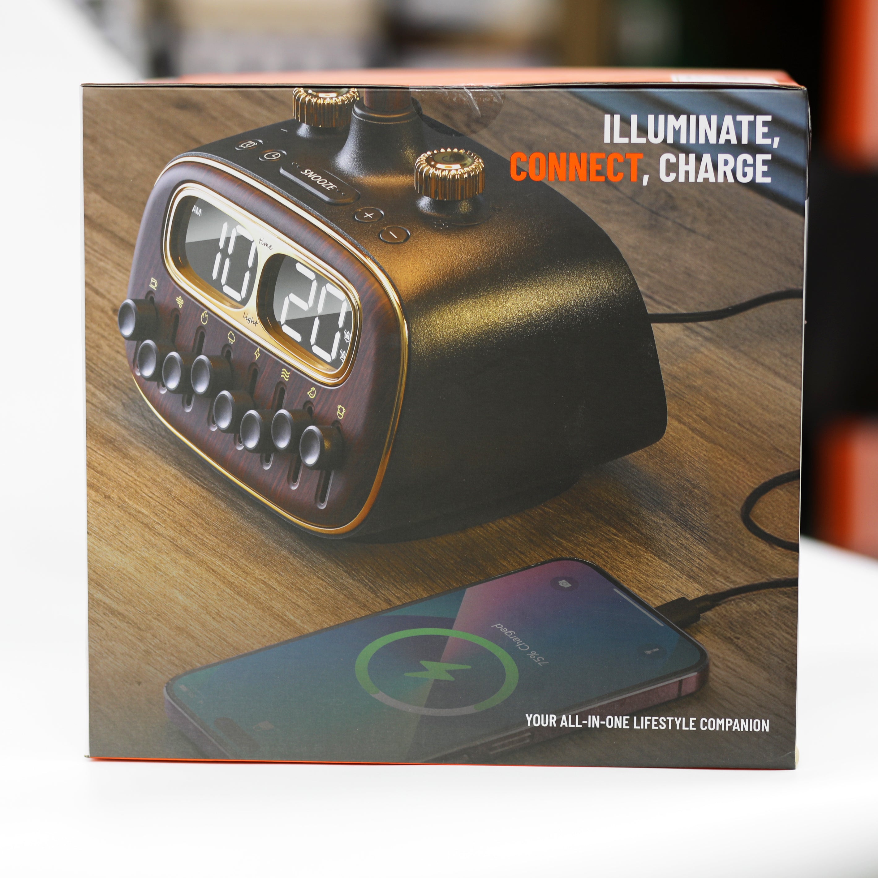 مصباح مكتب بتصميم ريترو مع سماعة بلوتوث وأصوات طبيعية Porodo Lifestyle Retro Desk Lamp