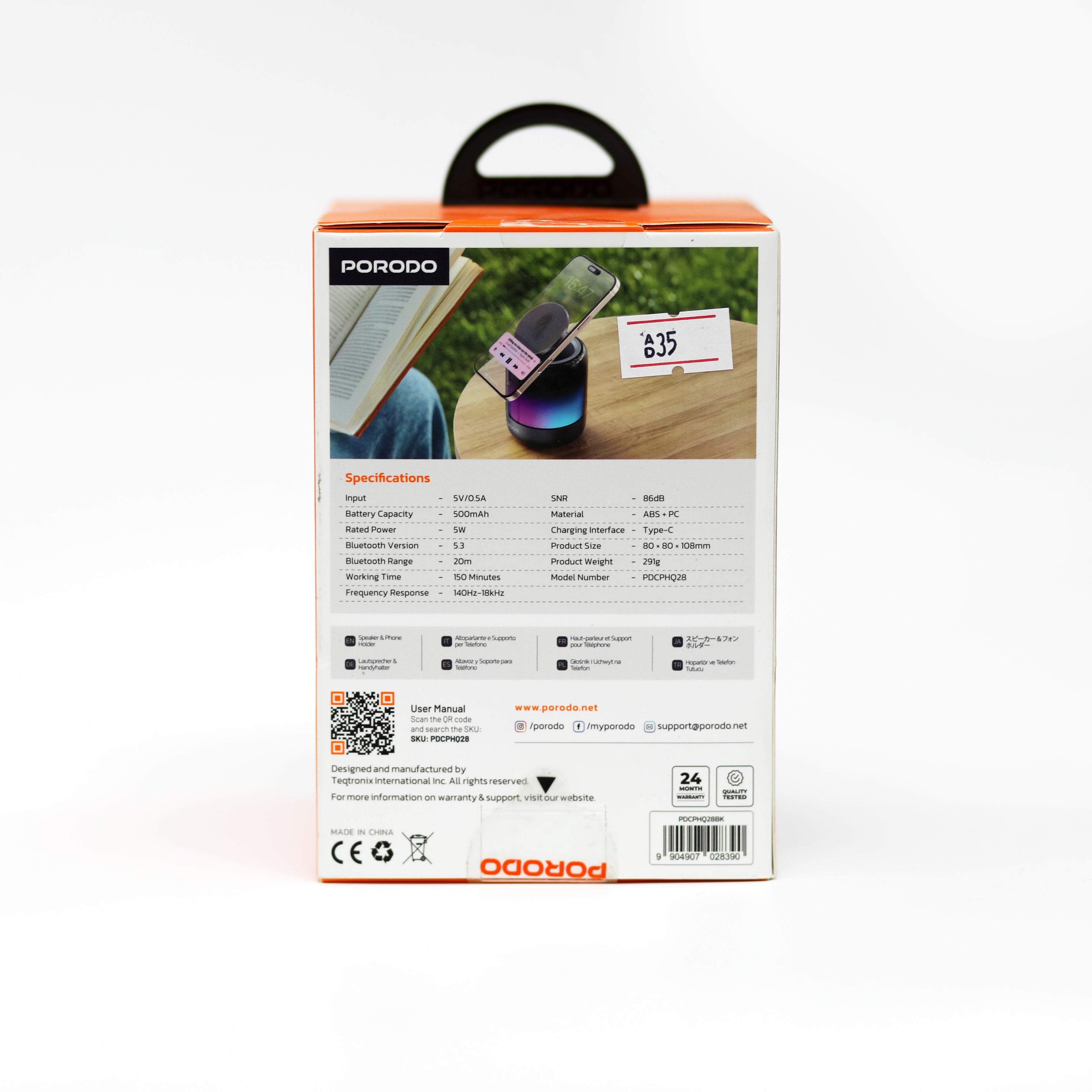 Porodo SyncGlow Speaker & Phone Holder