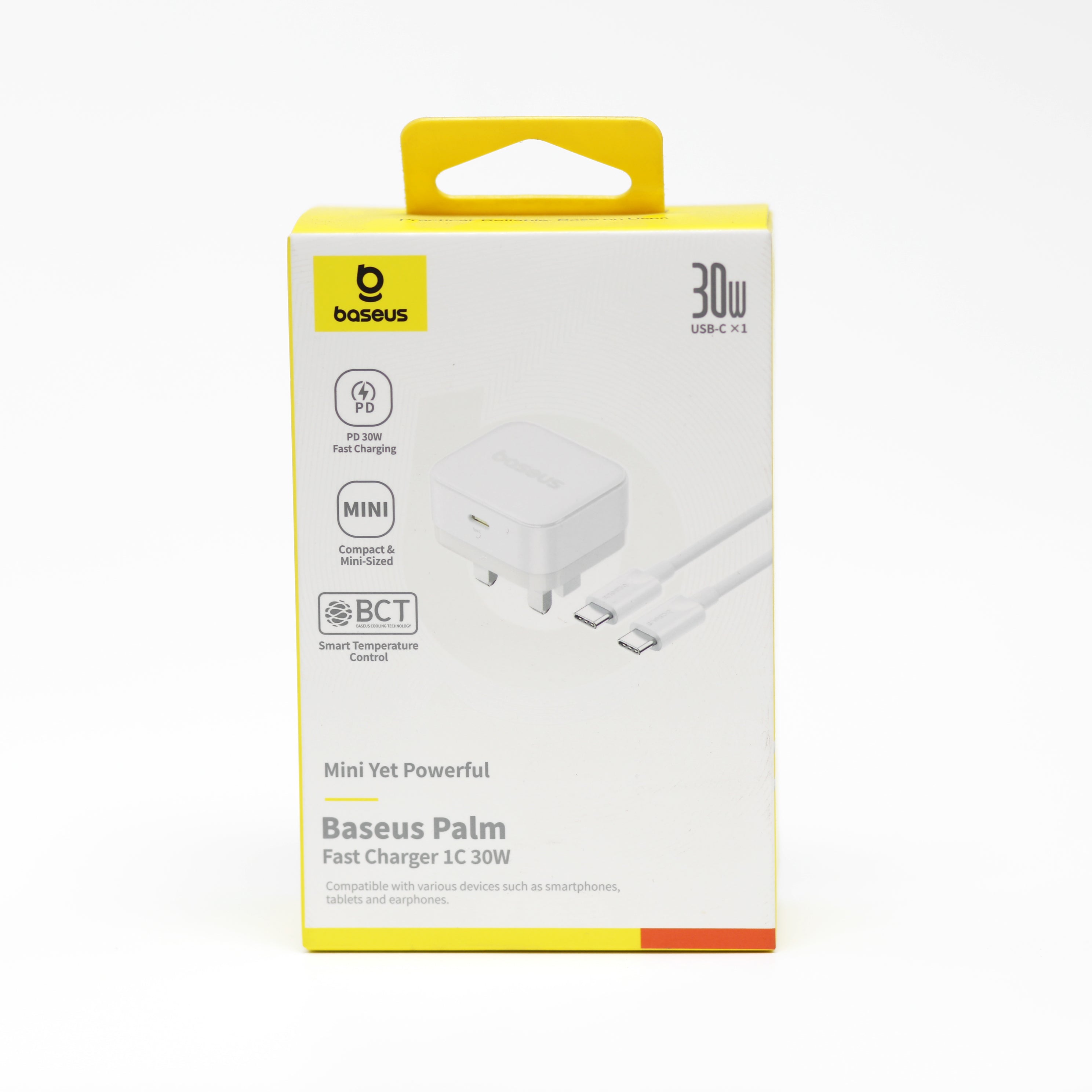 شاحن Baseus Palm السريع 30 واط USB-C PD – شاحن جداري صغير بتصميم مدمج