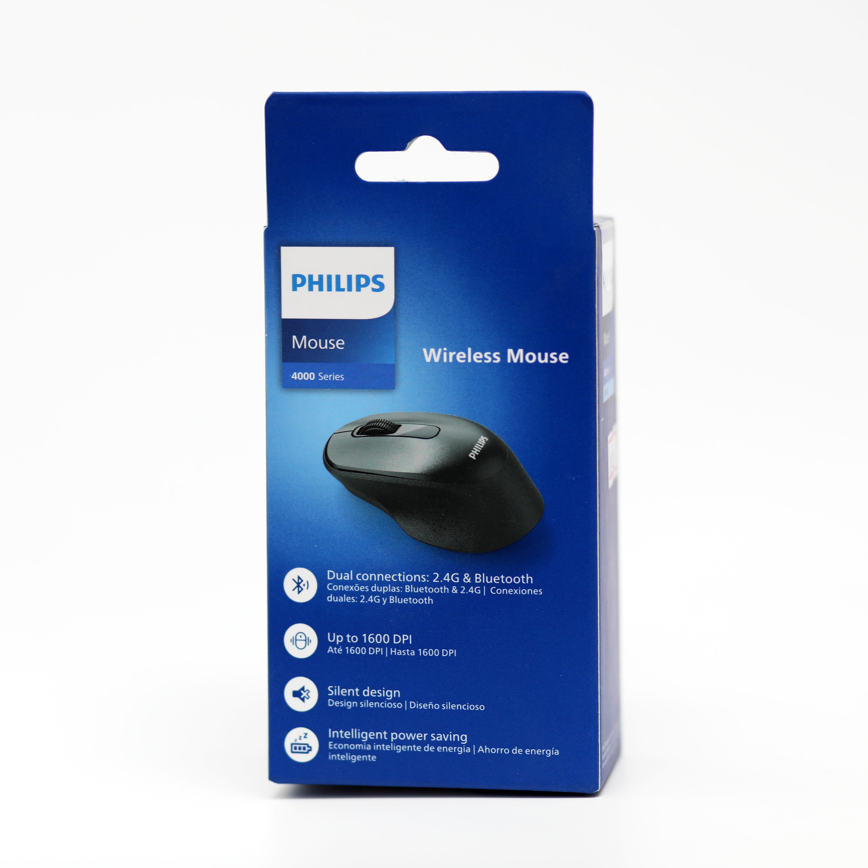 ماوس Philips اللاسلكي سلسلة 4000 مع اتصال مزدوج Bluetooth و 2.4GHz