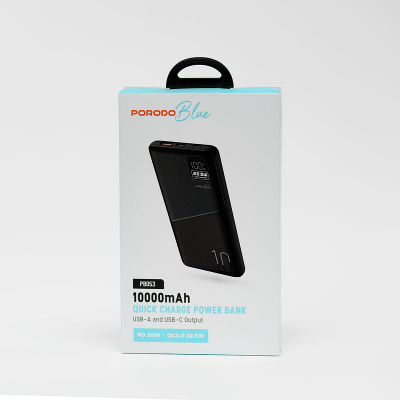 Porodo Blue 10000mAh Quick Charge Power Bank – 22.5W-1