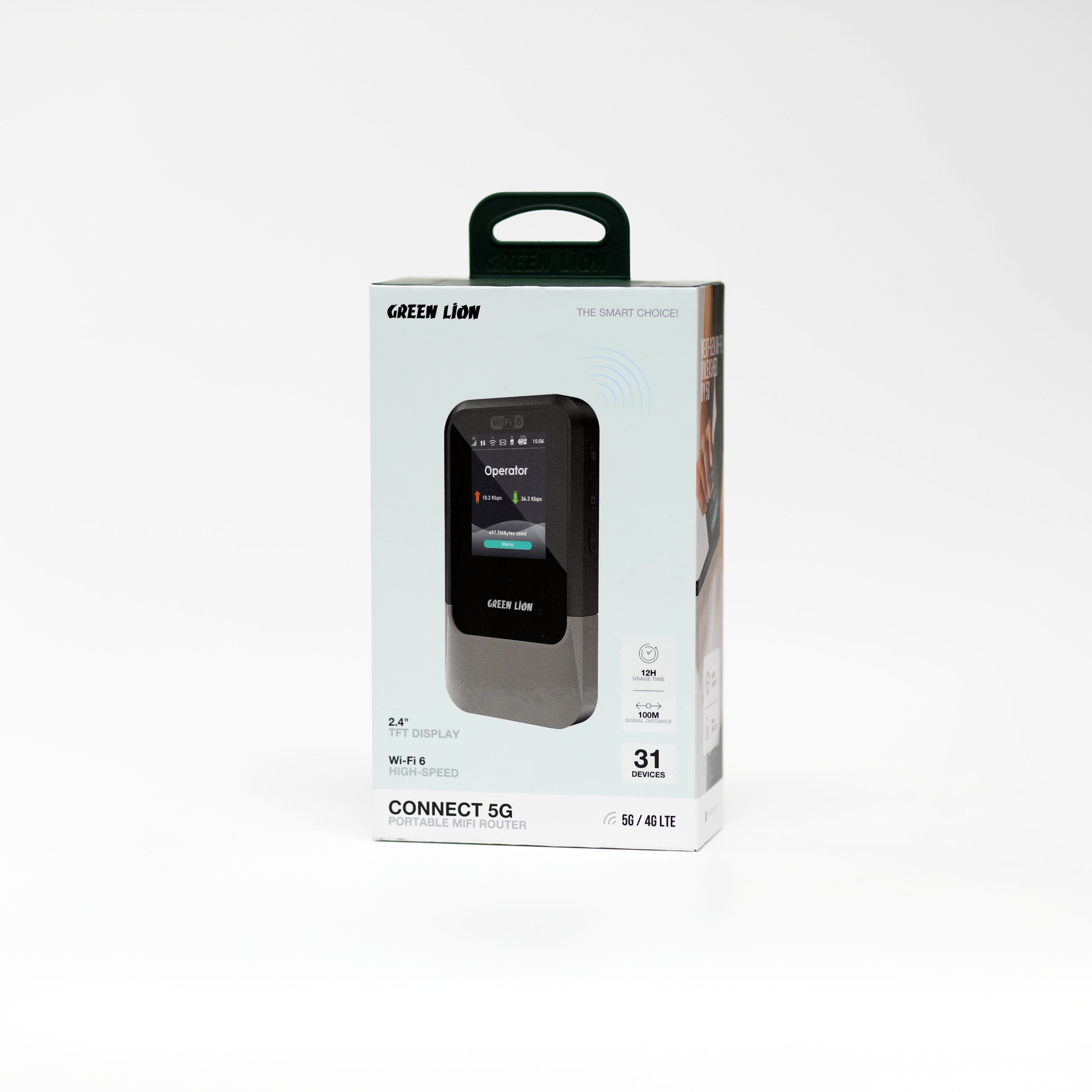 راوتر إنترنت محمول Green Lion Connect 5G MiFi مع Wi-Fi 6