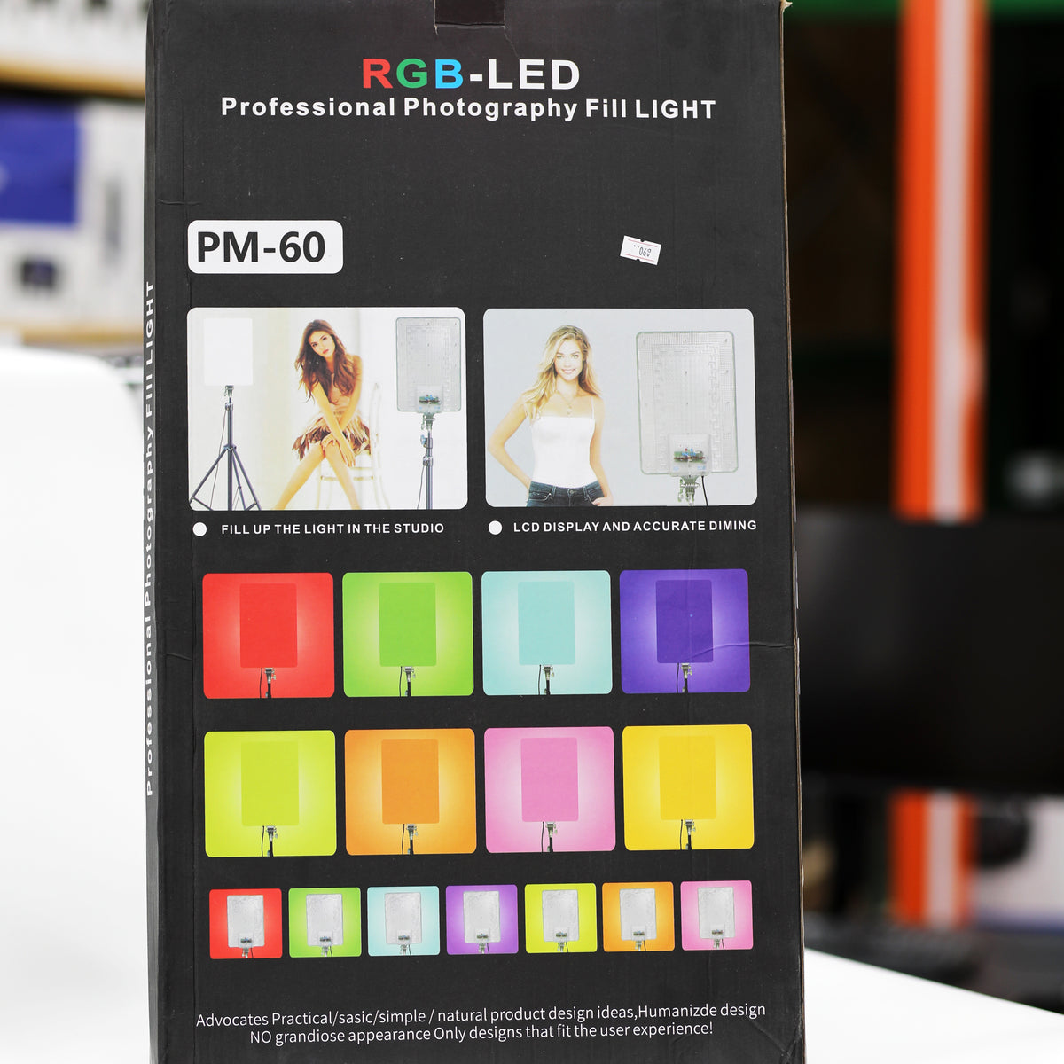 PM-60 RGB LED Professional Photography Fill Light – Studio Video Lighting Panel-2