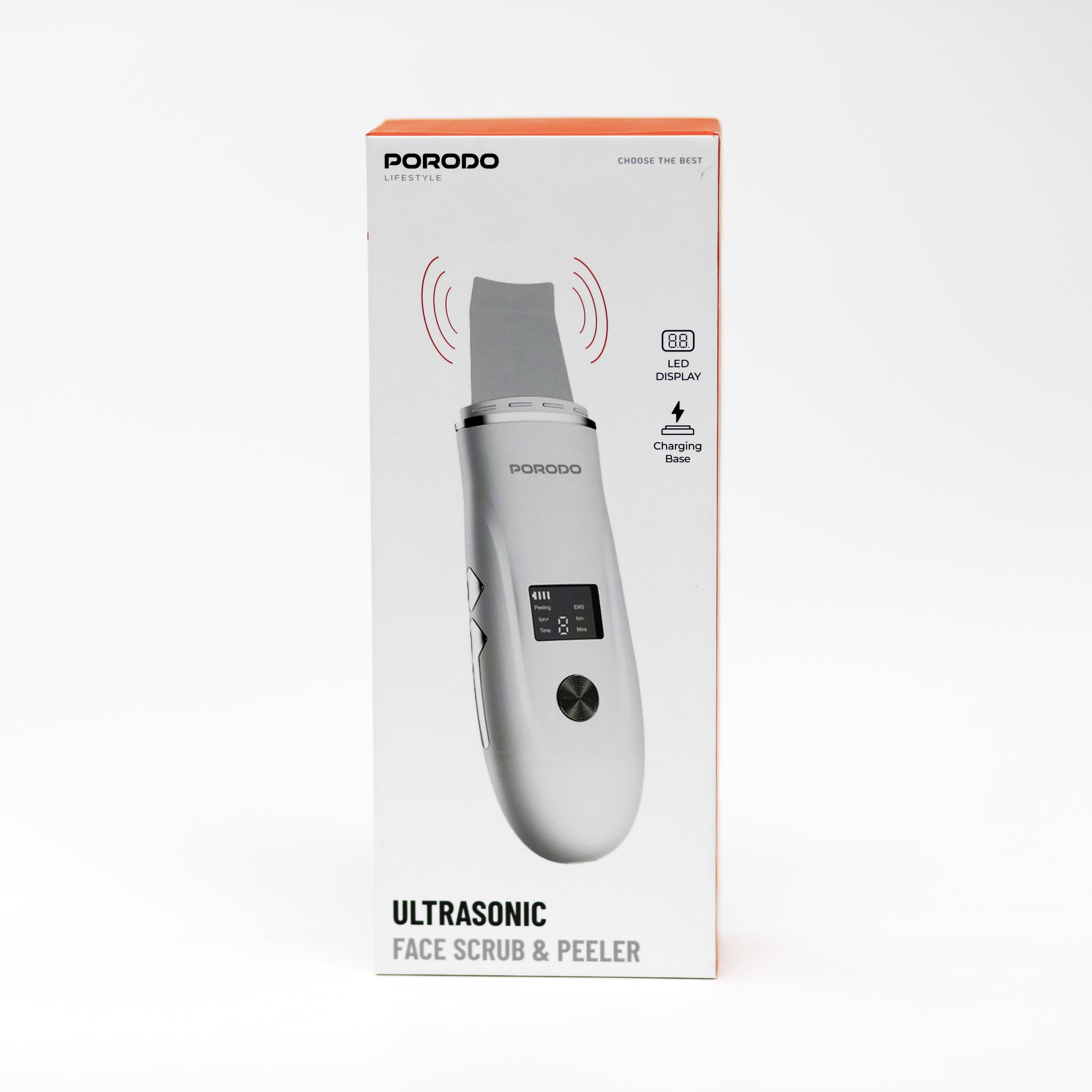 جهاز تنظيف وتقشير البشرة بالموجات فوق الصوتية Porodo Ultrasonic Face Scrubber