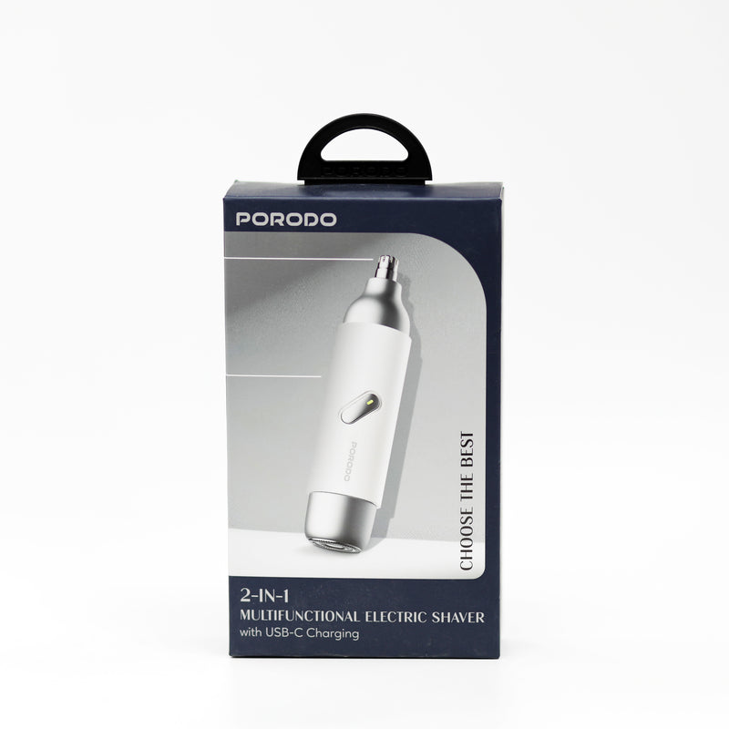 Porodo 2-in-1 Multifunctional Electric Shaver – Nose & Beard Trimmer-4
