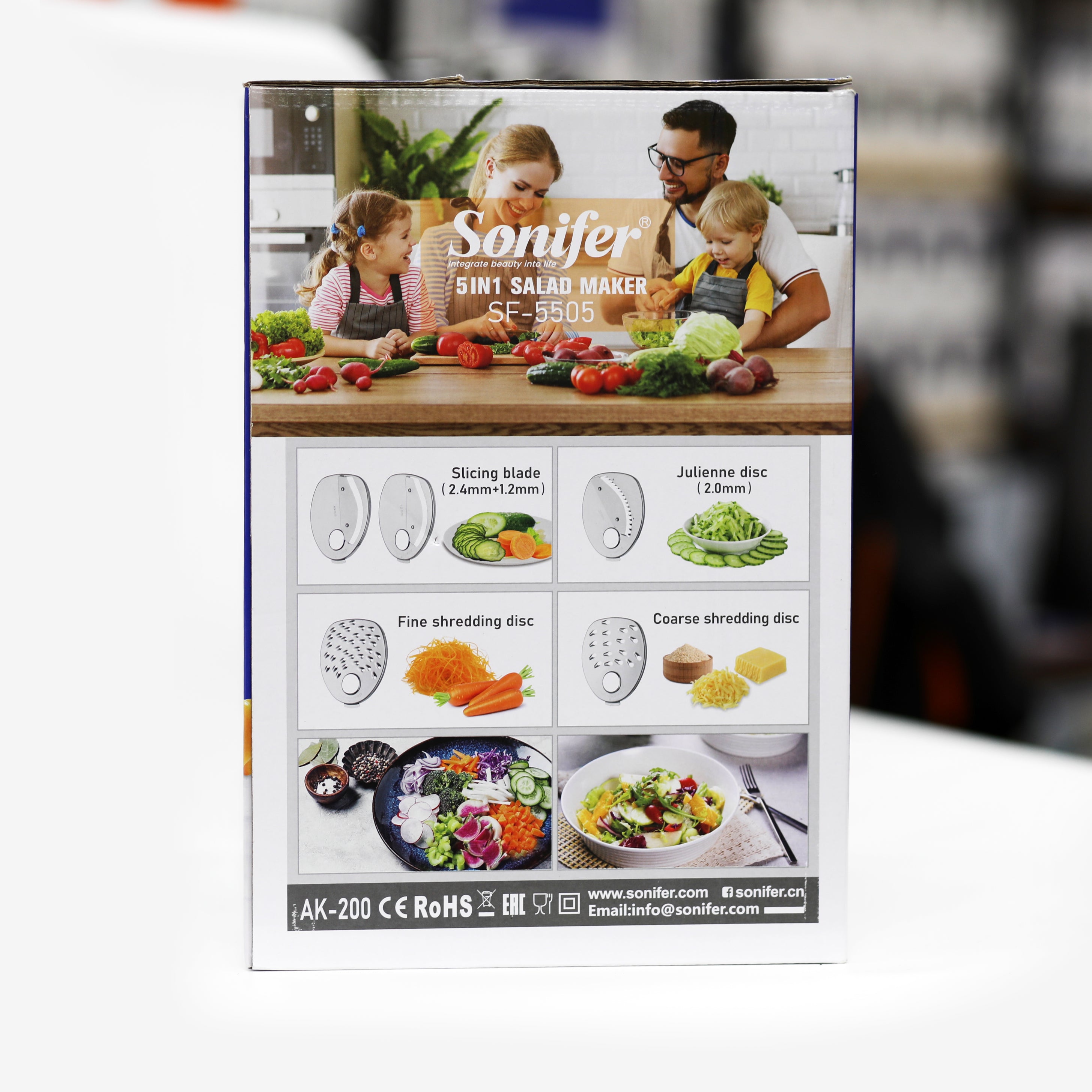 آلة تحضير السلطات Sonifer 5 في 1 موديل SF-5505 – بقوة 200 واط