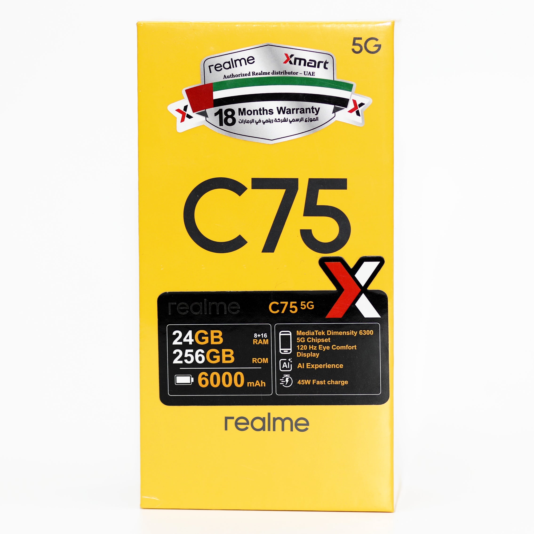 Realme C75X 5G Smartphone – 256GB Storage, 24GB Dynamic RAM, 6000mAh Battery