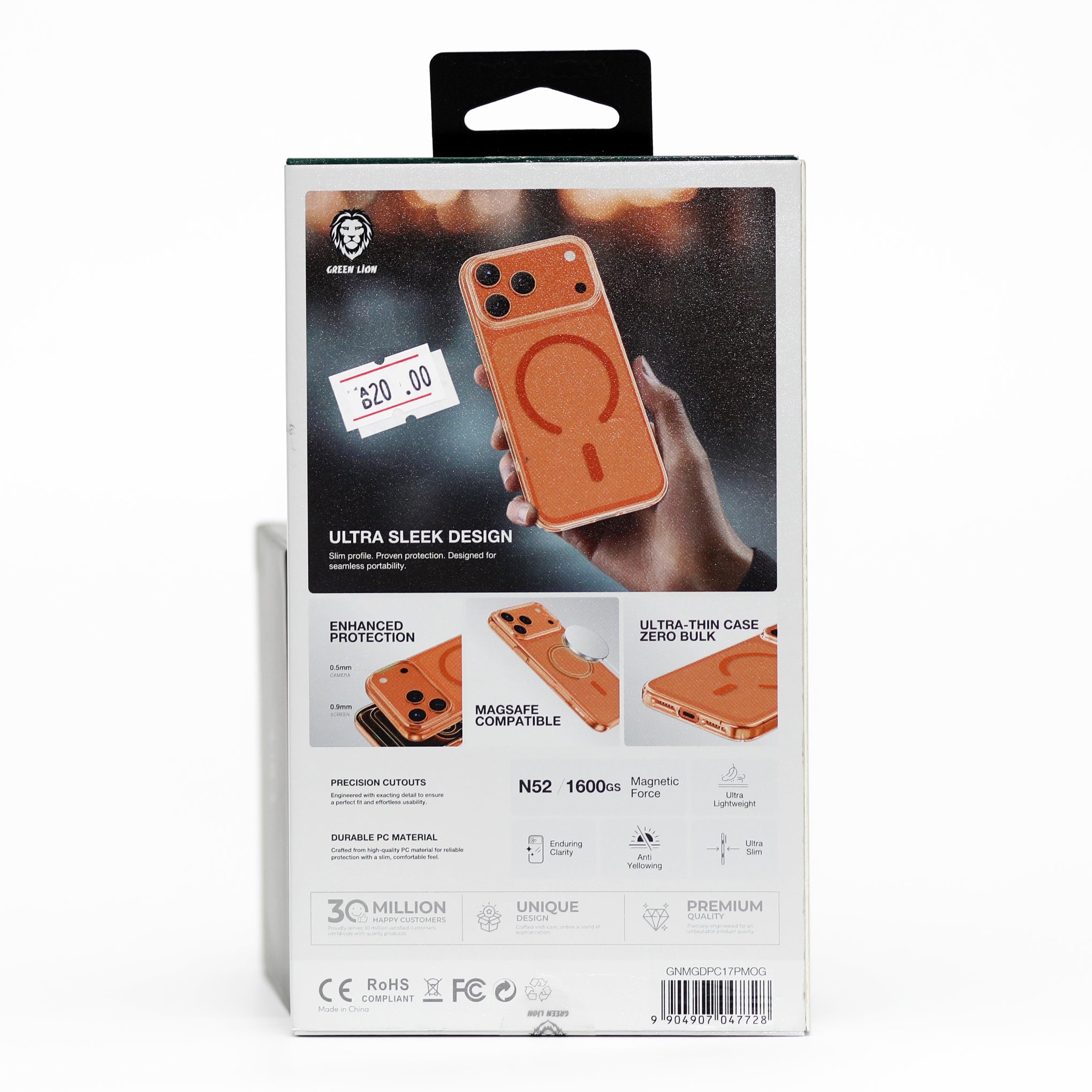 Green Lion MagSafe Delgado Case – iPhone 17 Pro Max