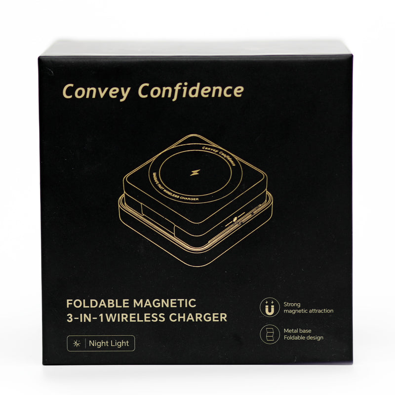 Foldable Magnetic 3-in-1 Wireless Charger with Night Light-1
