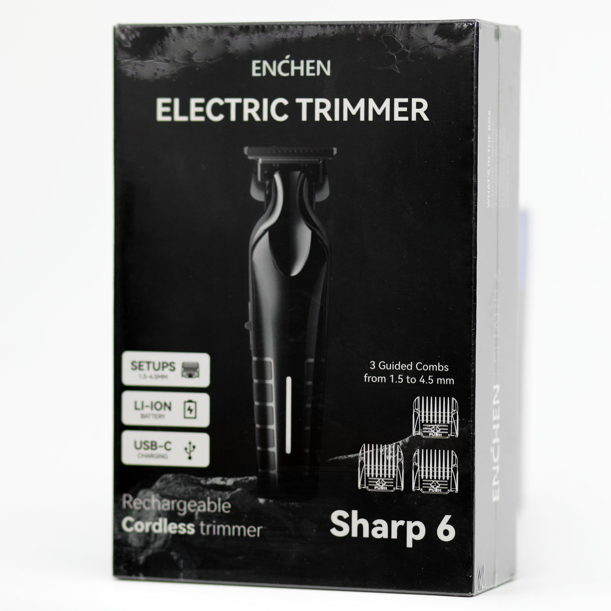إنشين Enchen Sharp 6 ماكينة حلاقة احترافية – شحن USB-C، لاسلكي، شفرات دقيقة-1