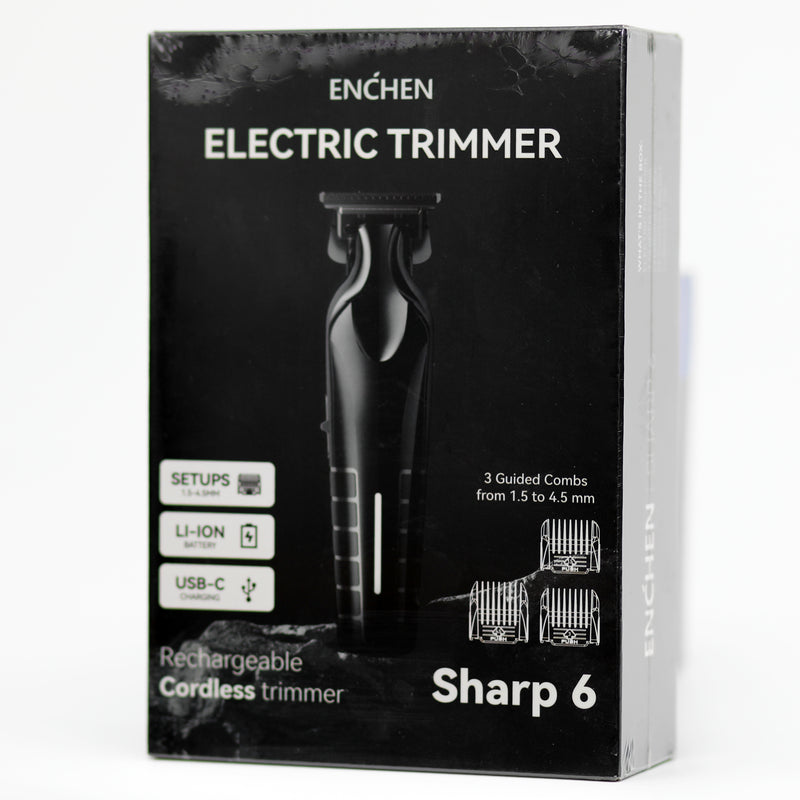 إنشين Enchen Sharp 6 ماكينة حلاقة احترافية – شحن USB-C، لاسلكي، شفرات دقيقة-1