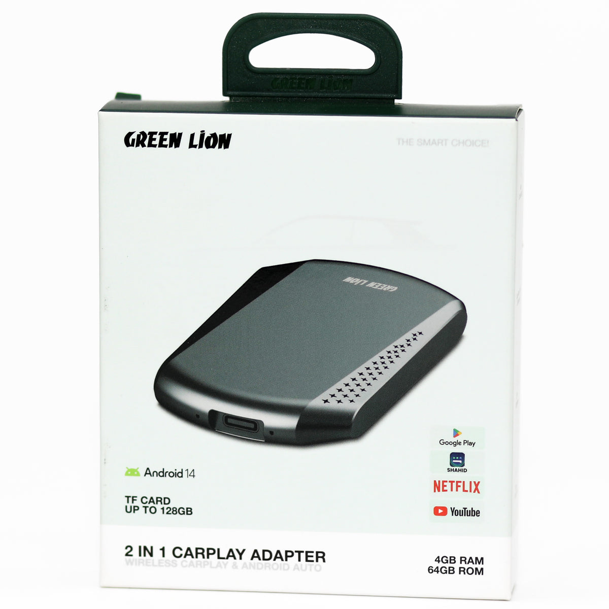 محول Green Lion 2 في 1 لاسلكي لـ CarPlay و Android Auto – GL-CP5-4