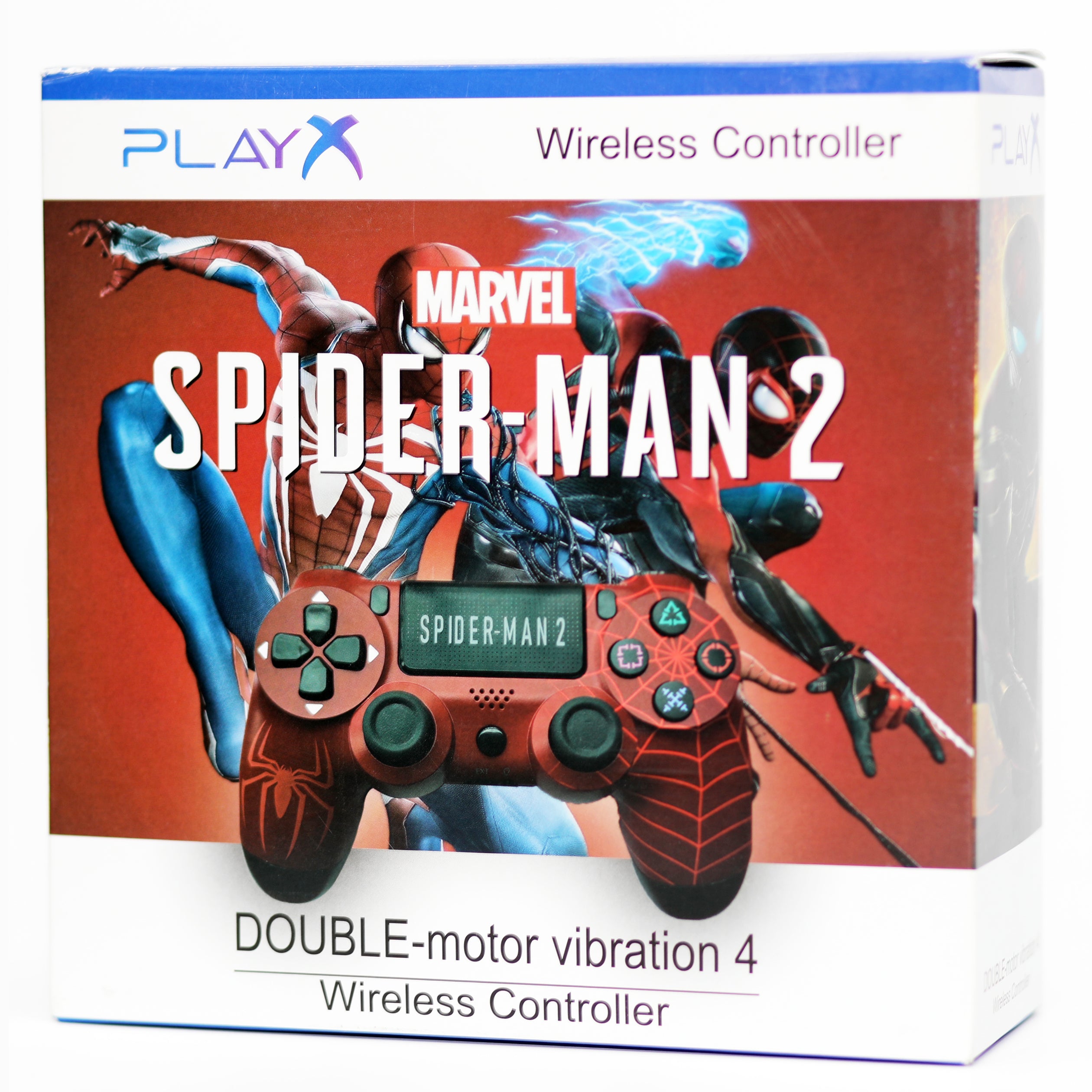 PlayX Marvel Spider-Man 2 Wireless Controller for PS4 Dual Motor Gamepad