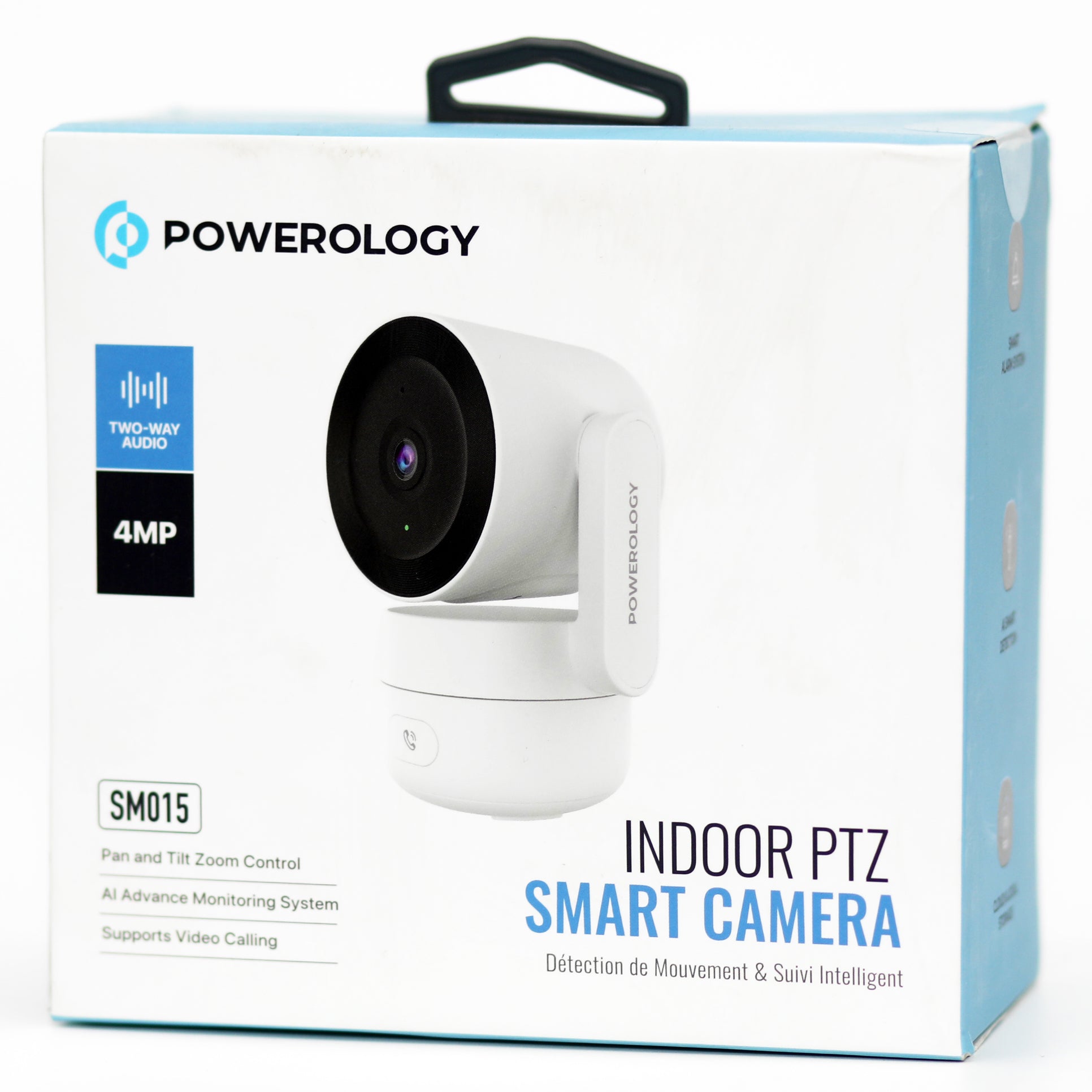 Powerology Indoor PTZ Smart Camera 4MP WiFi Two Way Audio AI Tracking
