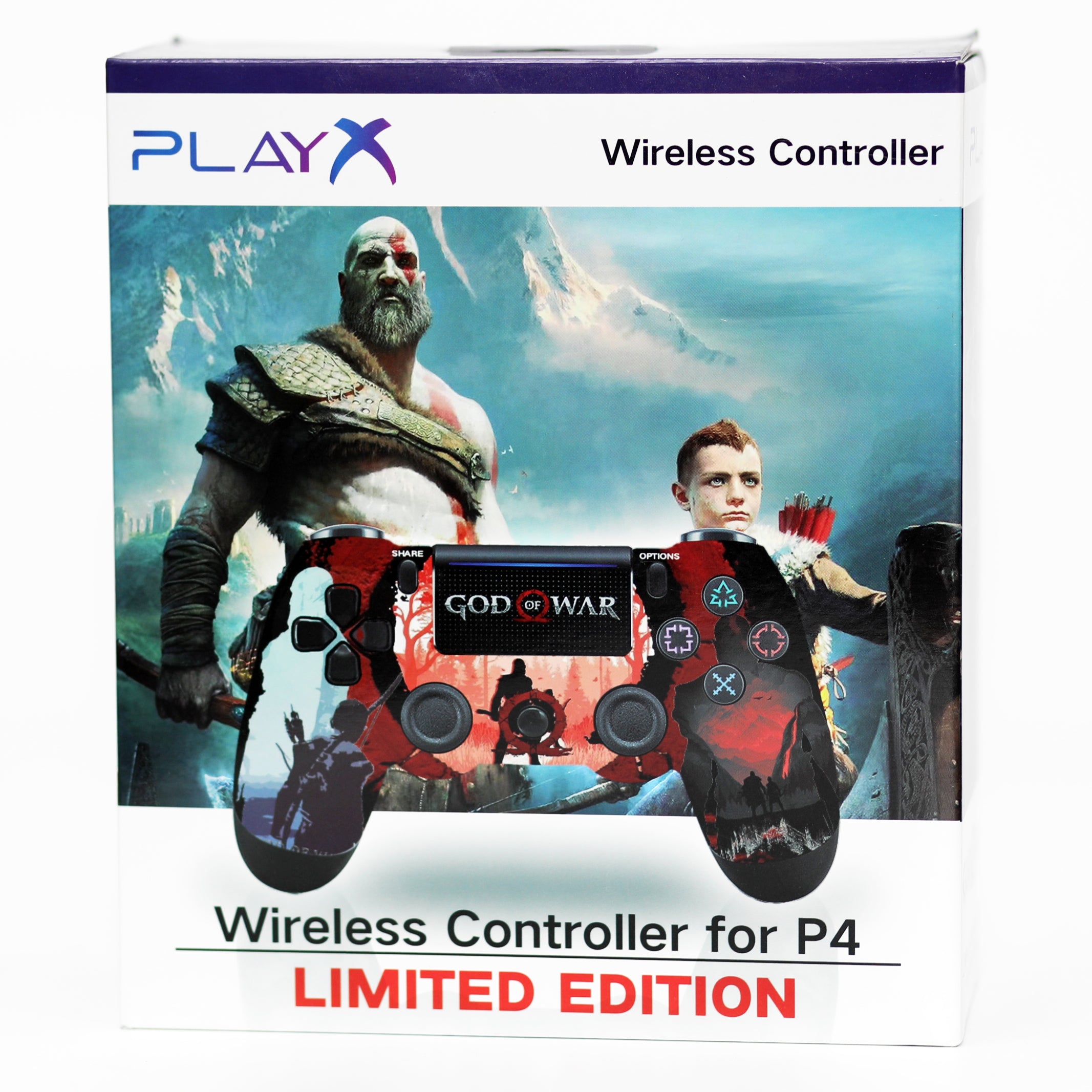 PlayX God of War Wireless Controller for PS4 – Limited Edition