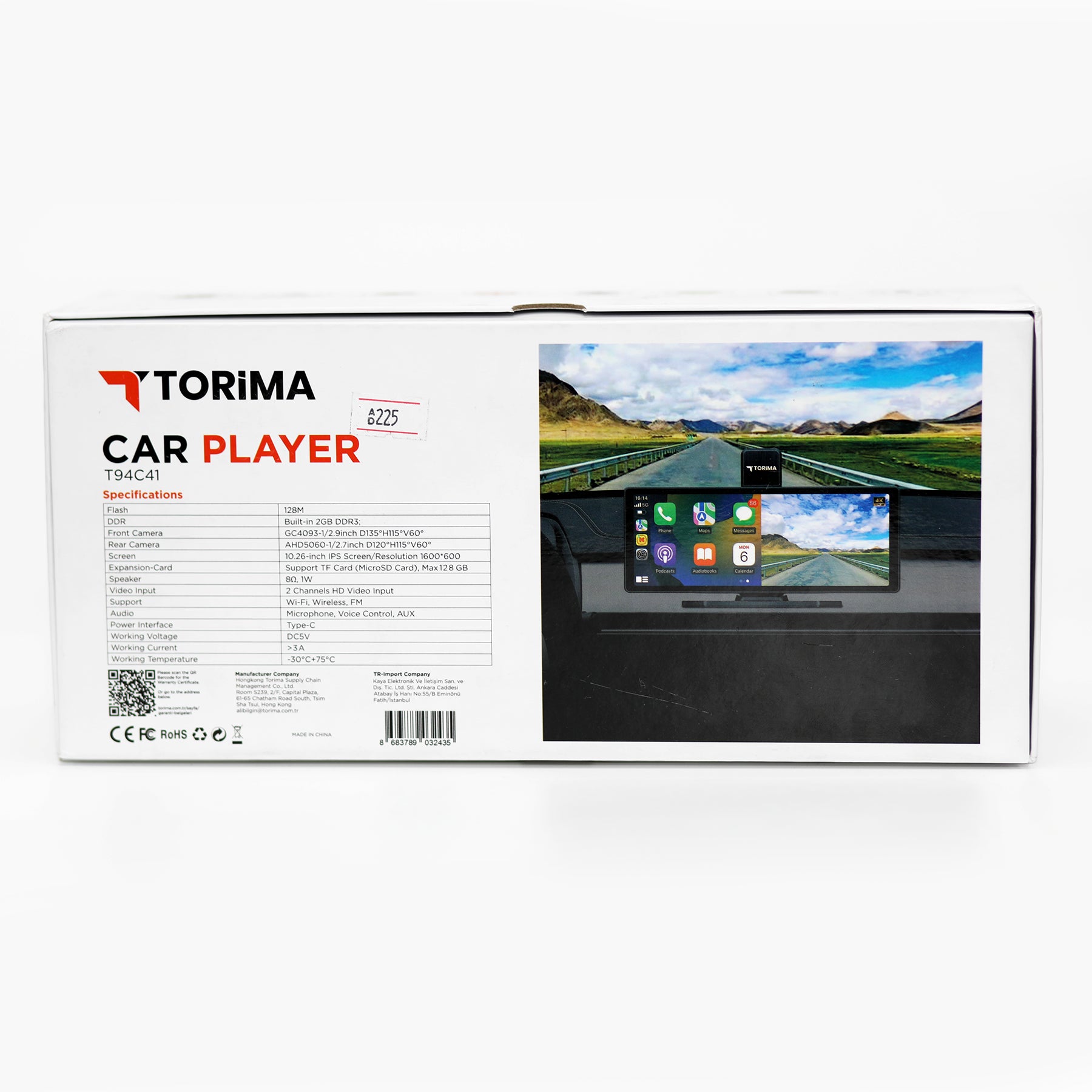 Torima T94C41 Car Player 10.26” Smart Display with CarPlay & Rear Camera