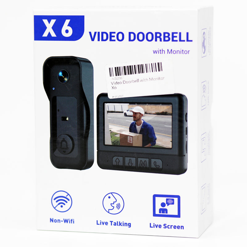X6 Video Doorbell with Monitor Indoor Intercom System-2