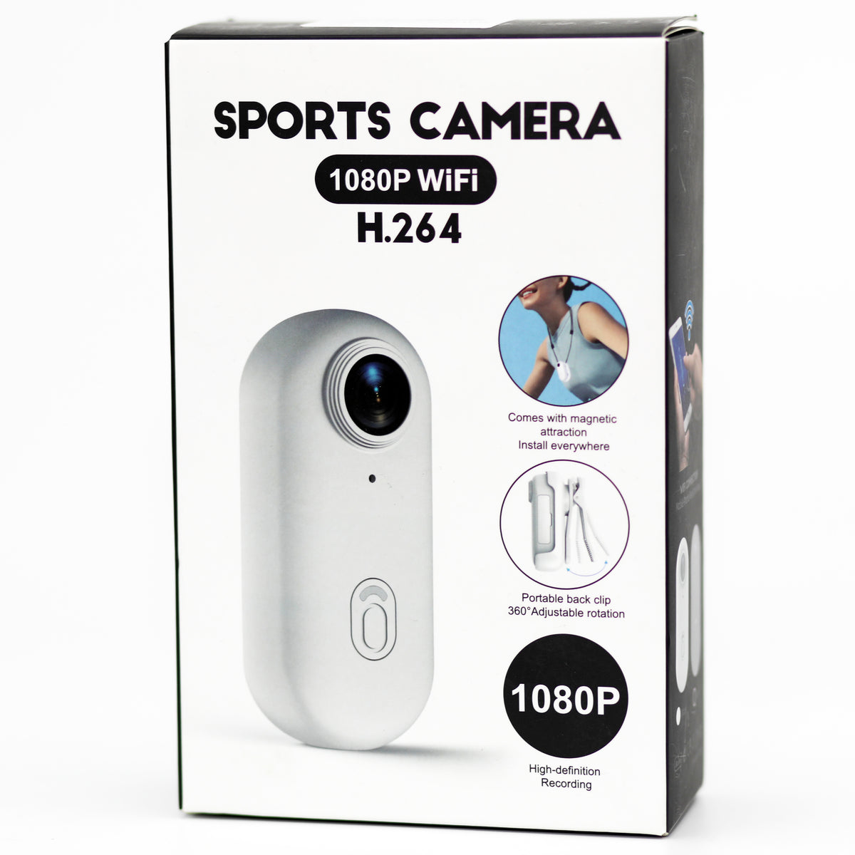 كاميرا رياضية Mini Sports Camera 1080P – واي فاي، مقاومة للماء حتى 30 متر، تصوير أكشن
