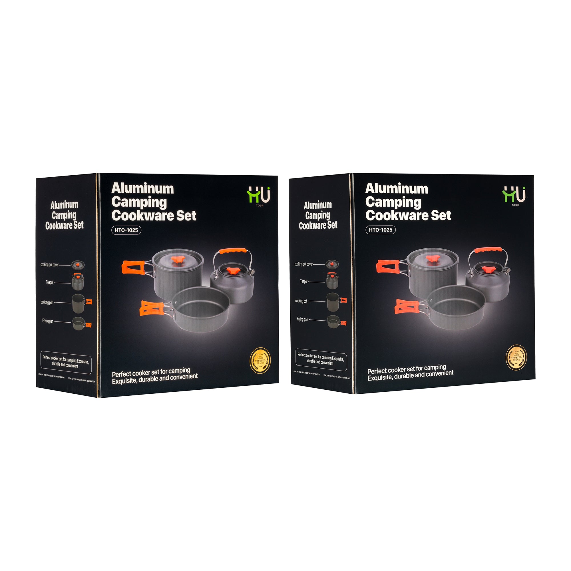 HU ALUMINUM CAMPING COOKWARE SET HTO-1025