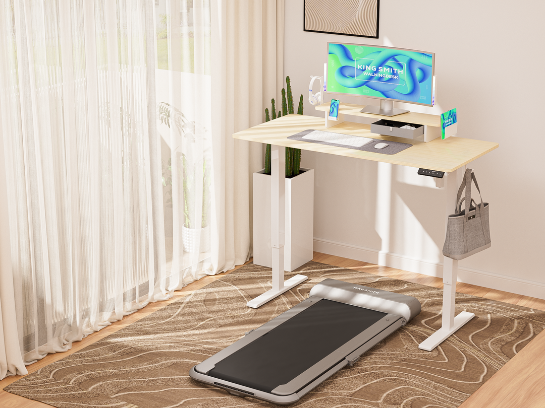 مكتب كهربائي قائم Xiaomi Kingsmith ETSFI21 بارتفاع قابل للتعديل من 72 إلى 118 سم ولوحة LED-7