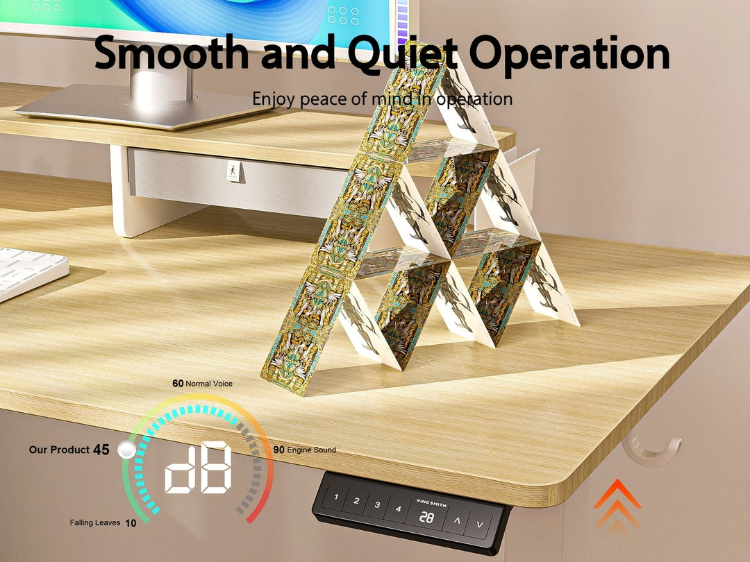 مكتب كهربائي قائم Xiaomi Kingsmith ETSFI21 بارتفاع قابل للتعديل من 72 إلى 118 سم ولوحة LED-5