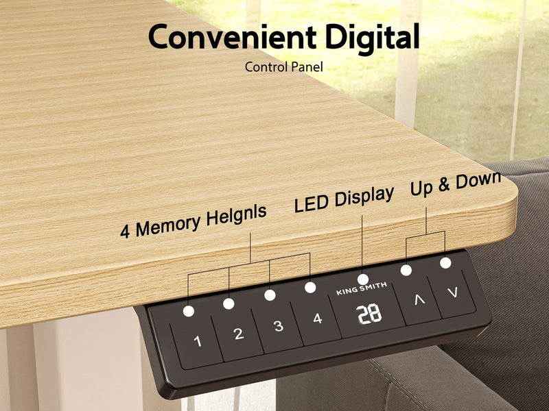 مكتب كهربائي قائم Xiaomi Kingsmith ETSFI21 بارتفاع قابل للتعديل من 72 إلى 118 سم ولوحة LED-4