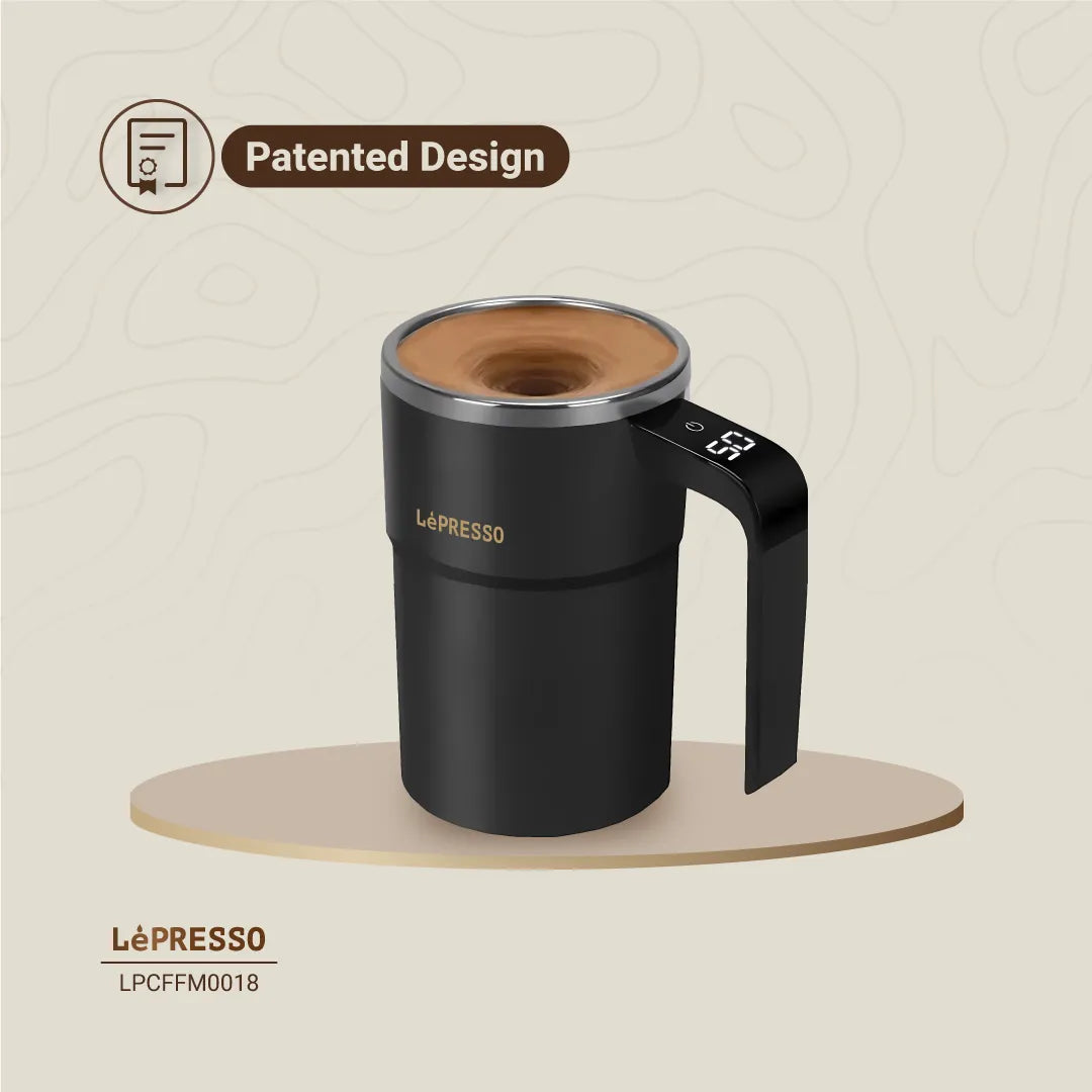 StirMagic Auto Stirring Mug – Electric Self Mixing Coffee Mug with Temperature Display - LéPresso