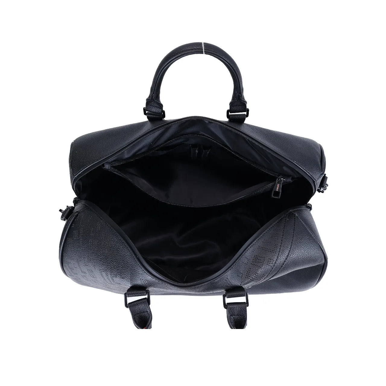 Levelo CarryAll PU Leather Duffle Bag – Premium Travel & Gym Bag - Black