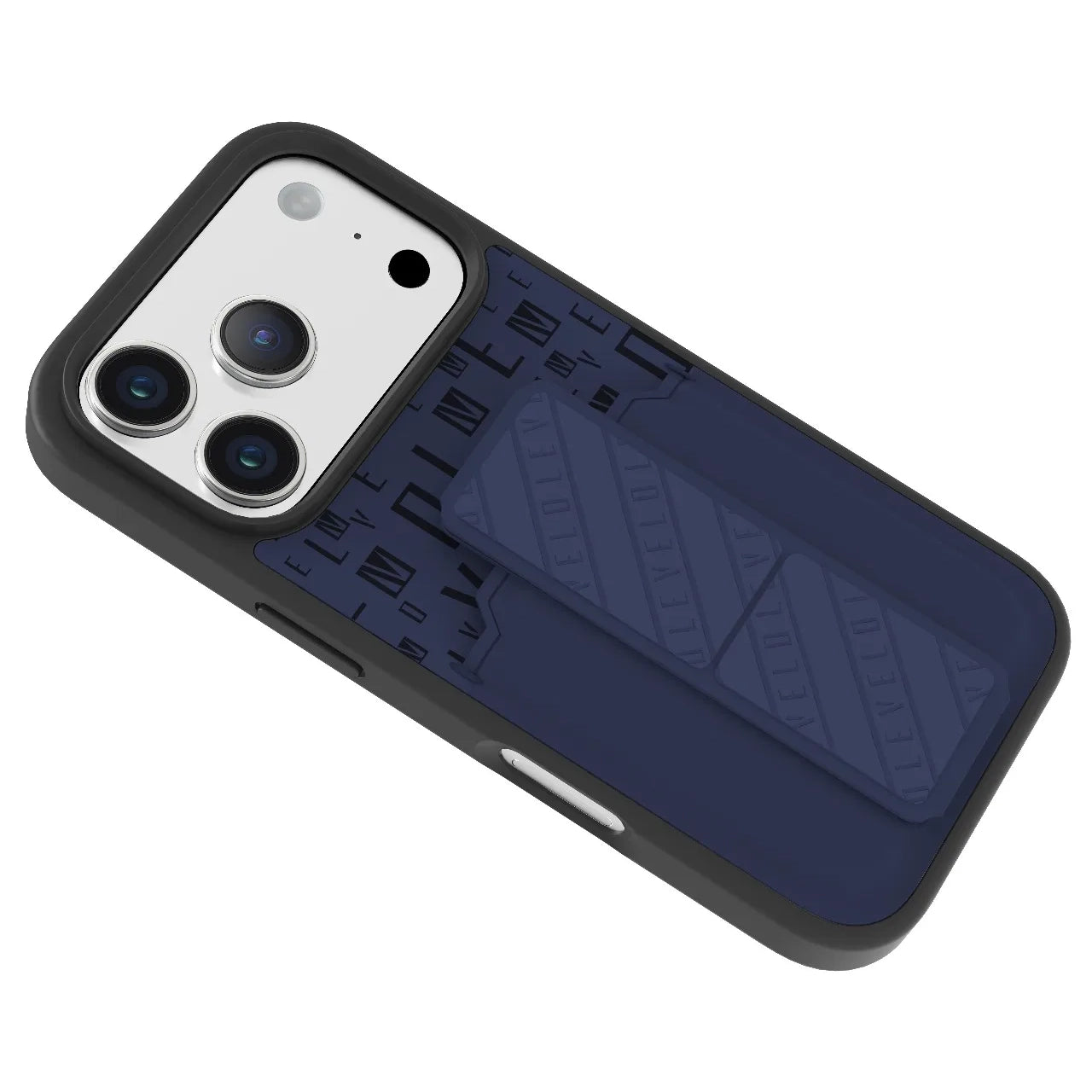 Levelo Morphix GripStand Case with Card Holder for iPhone 17 Pro Max – Magnetic Grip, Stand & Card Storage (Midnight Blue)