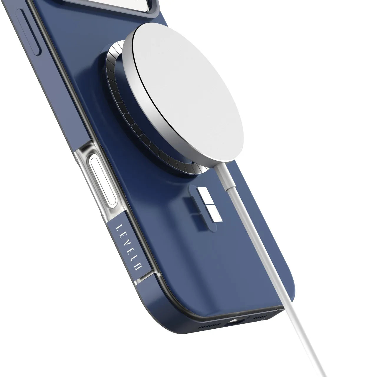 Levelo Opulis MagSafe Case for iPhone 17 Pro / Pro Max – Aluminum Frame & Shock Protection (Midnight Blue)