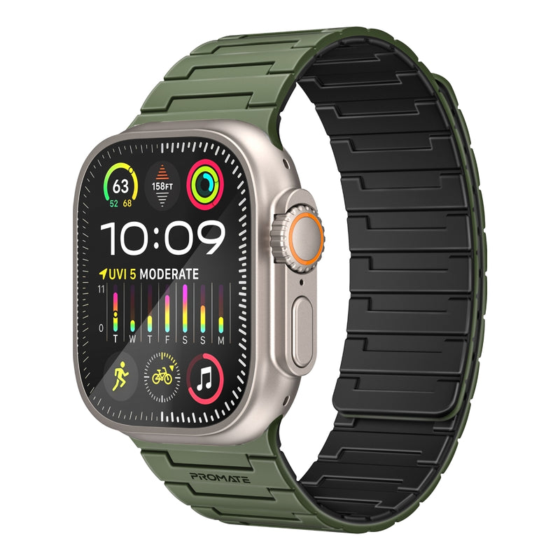 PROMATE MagBand-MS Magnetic Silicone Apple Watch Strap, compatible w/ 42/44mm