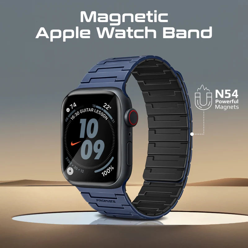 PROMATE MagBand-MS Magnetic Silicone Apple Watch Strap, compatible w/ 42/44mm