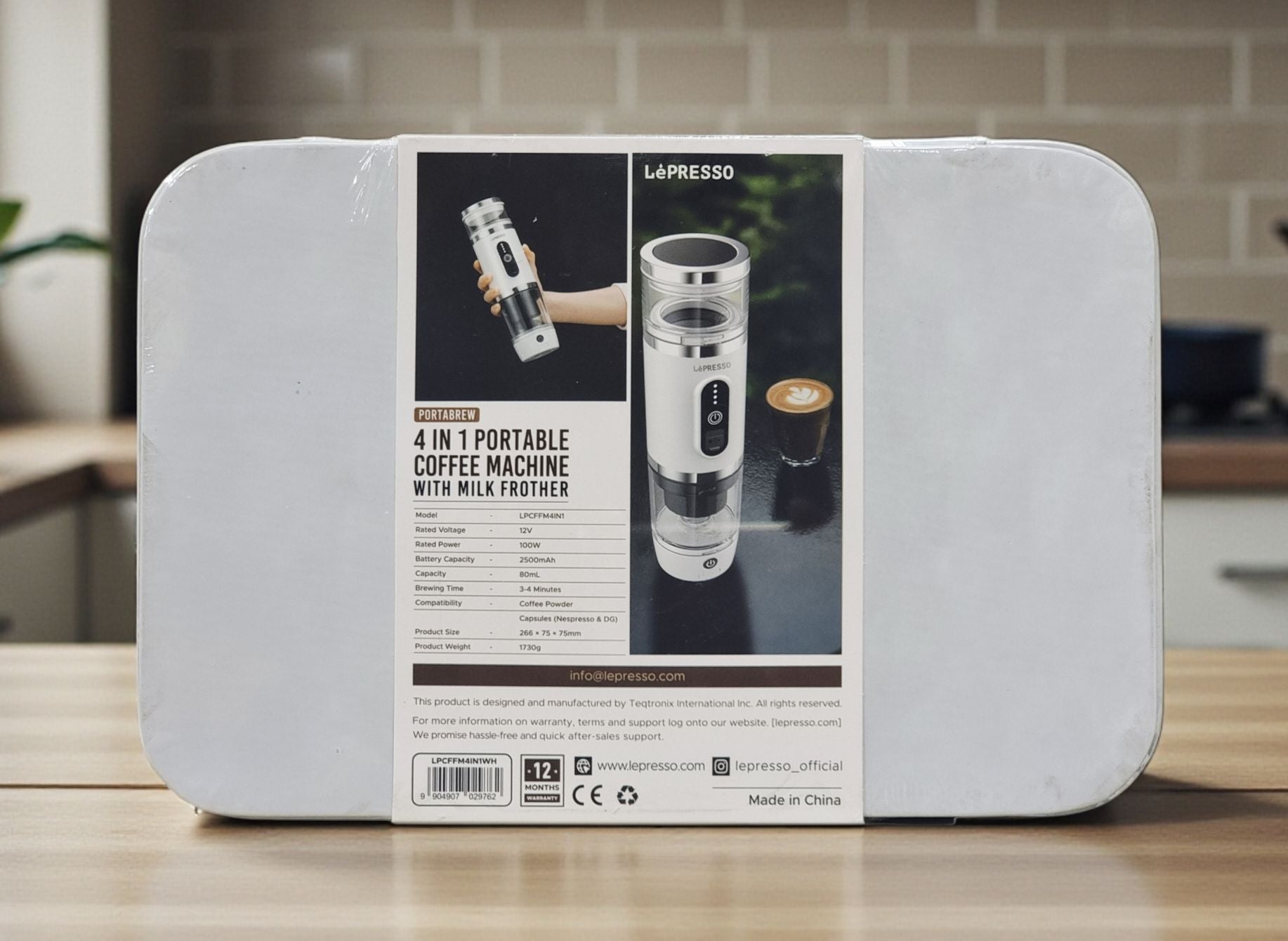 ماكينة قهوة محمولة LePresso PortaBrew 4-in-1 بضغط 20 بار