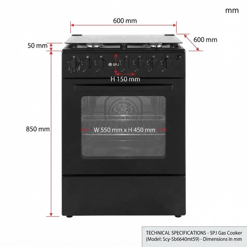 Standing Cooker-Spj-Scy-Sb6640mt59