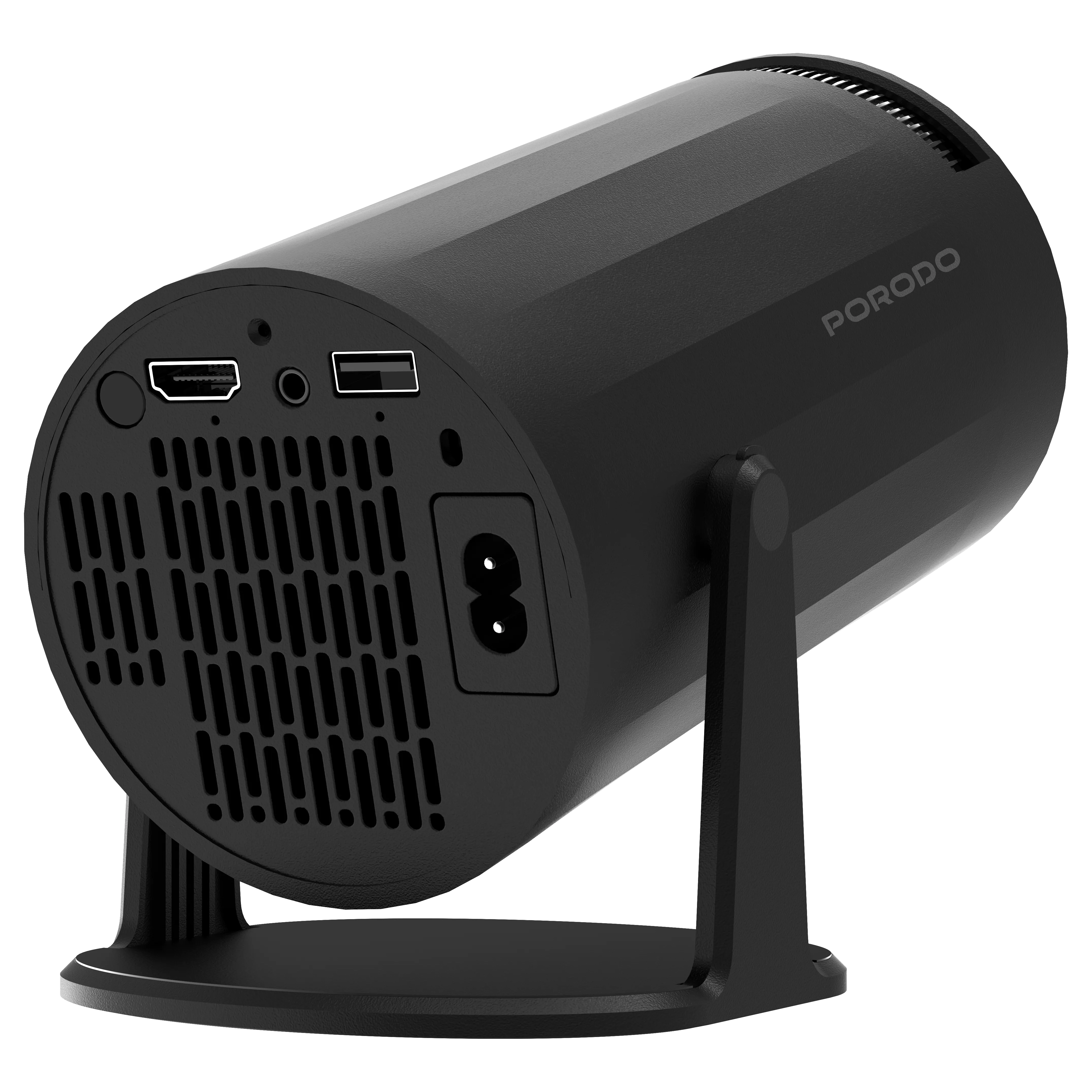Porodo Wireless Mirroring Multi-Angle Projector Full HD 1080P Android 11 – Black