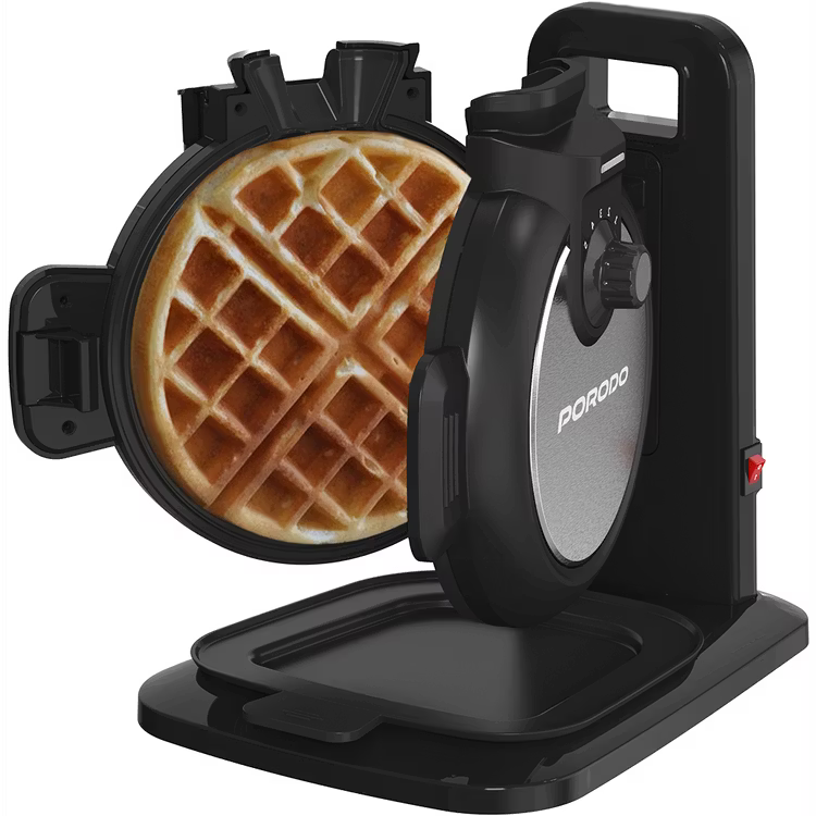 Porodo Vertical Waffle Maker 800W with Adjustable Heat Levels