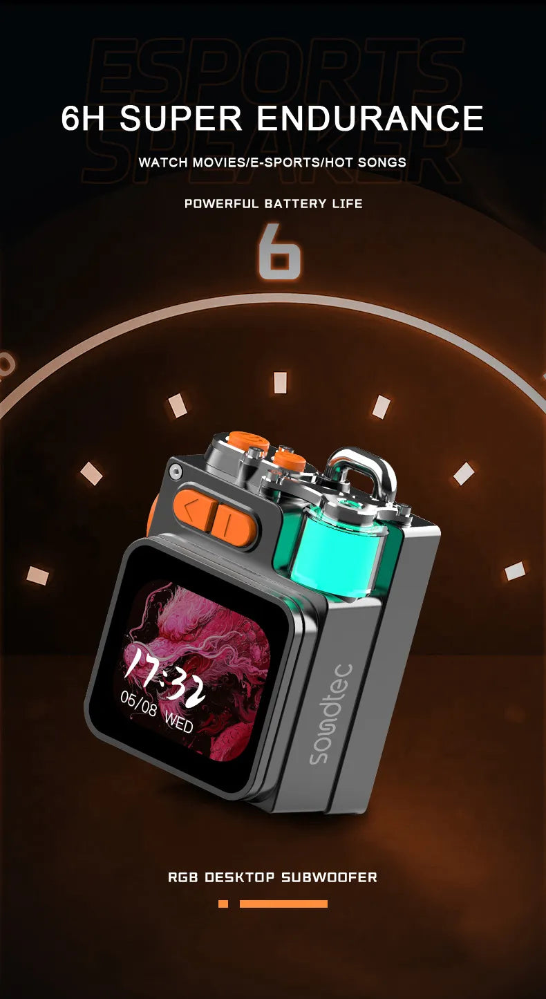 سماعة بلوتوث محمولة Pocket Elite بإضاءة RGB وقوة 5W – بورودو Porodo Soundtec