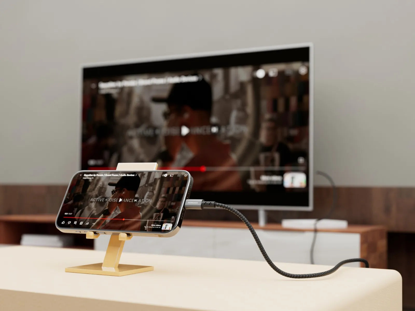 كابل USB-C إلى USB-C شحن فائق 240W ونقل بيانات 40Gbps ودعم 8K – بورودو