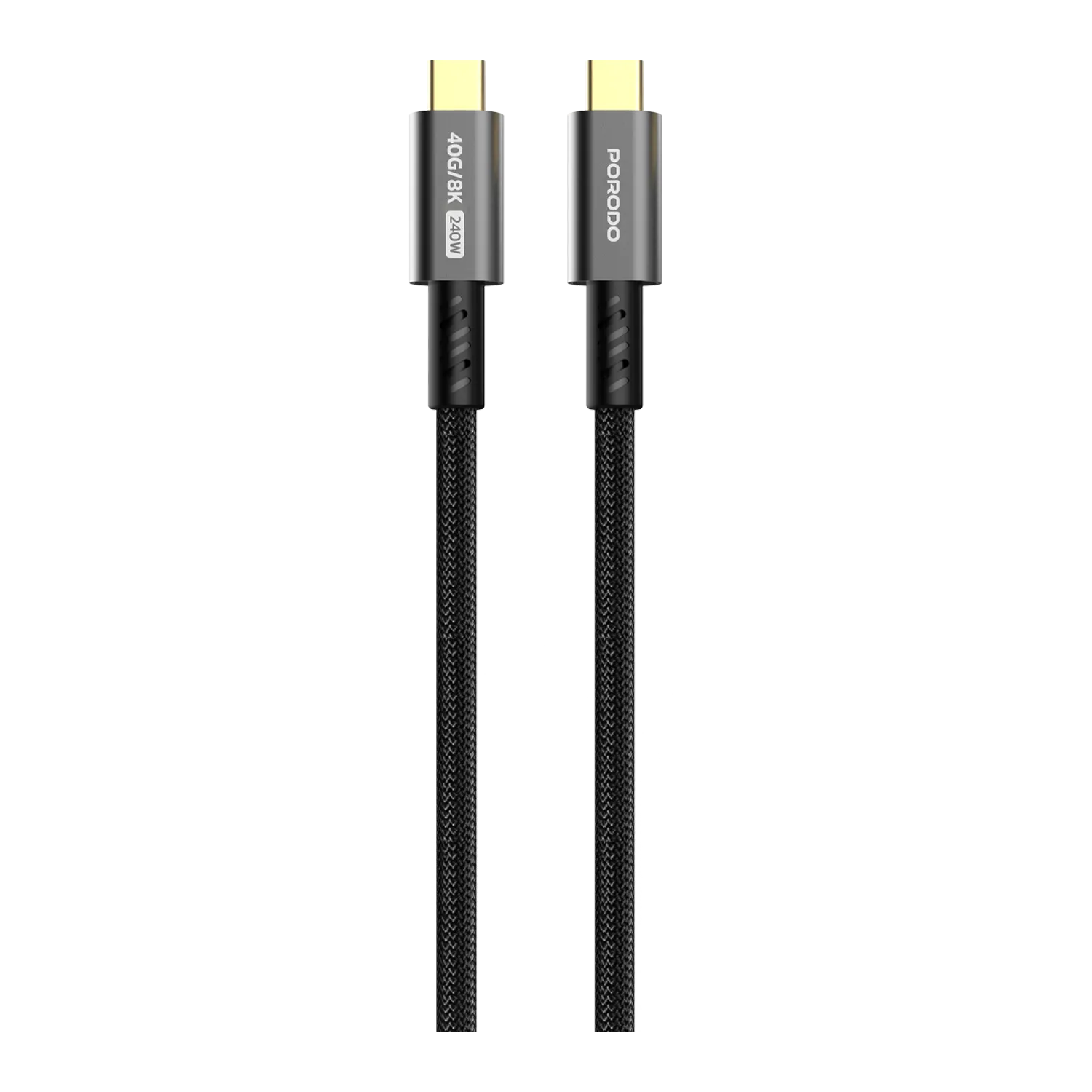 كابل USB-C إلى USB-C شحن فائق 240W ونقل بيانات 40Gbps ودعم 8K – بورودو