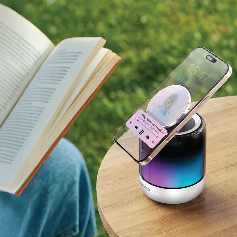 حامل هاتف سيارة Porodo SyncGlow 2 في 1 مع مكبر صوت