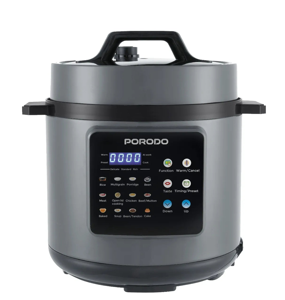 قدر ضغط كهربائي متعدد الاستخدام 6 لتر 1300W بشاشة رقمية ملونة – بورودو Porodo Pressure Cooker-2