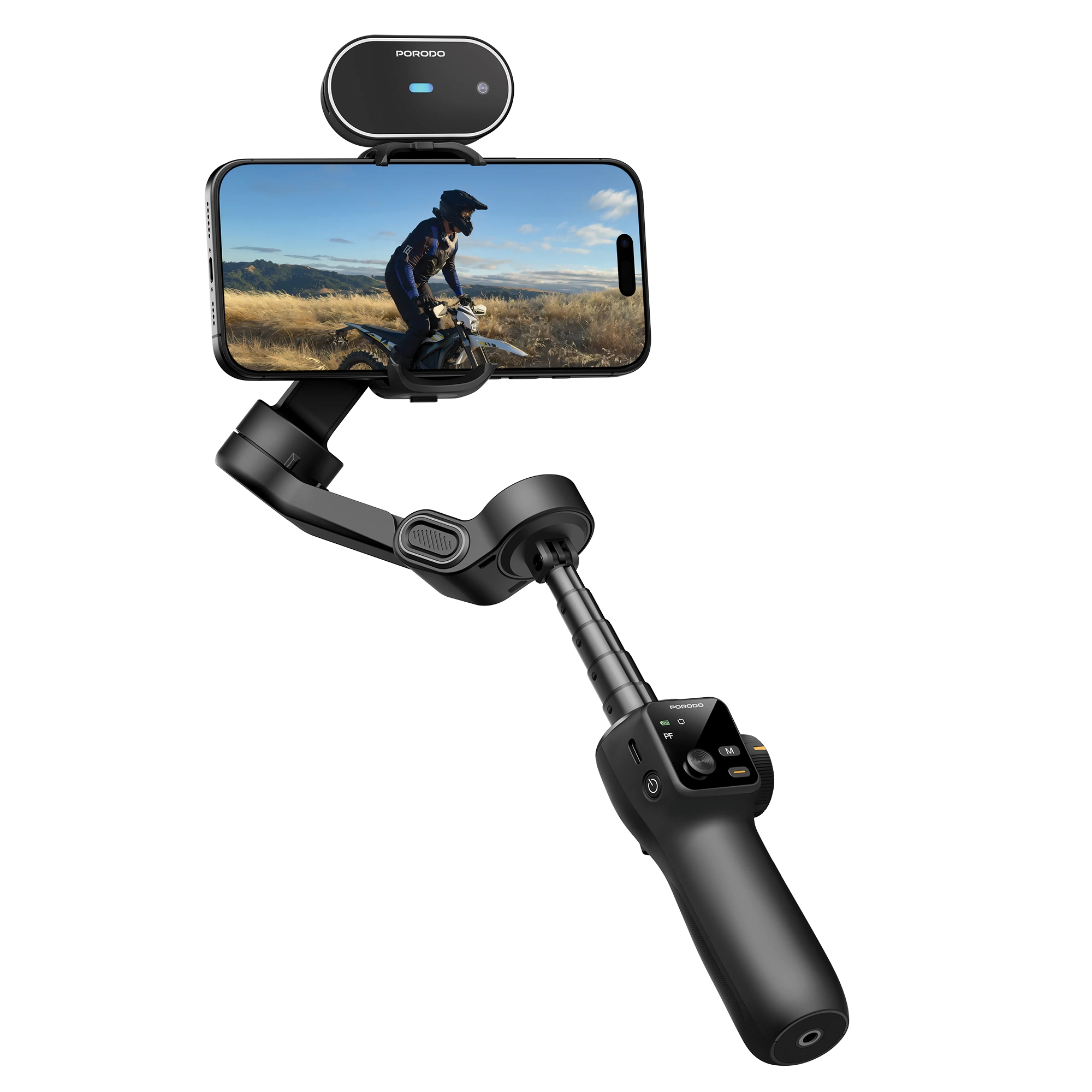 VeloCam AI Face Tracking 3-Axis Gimbal Stabilizer for Smartphones – Porodo