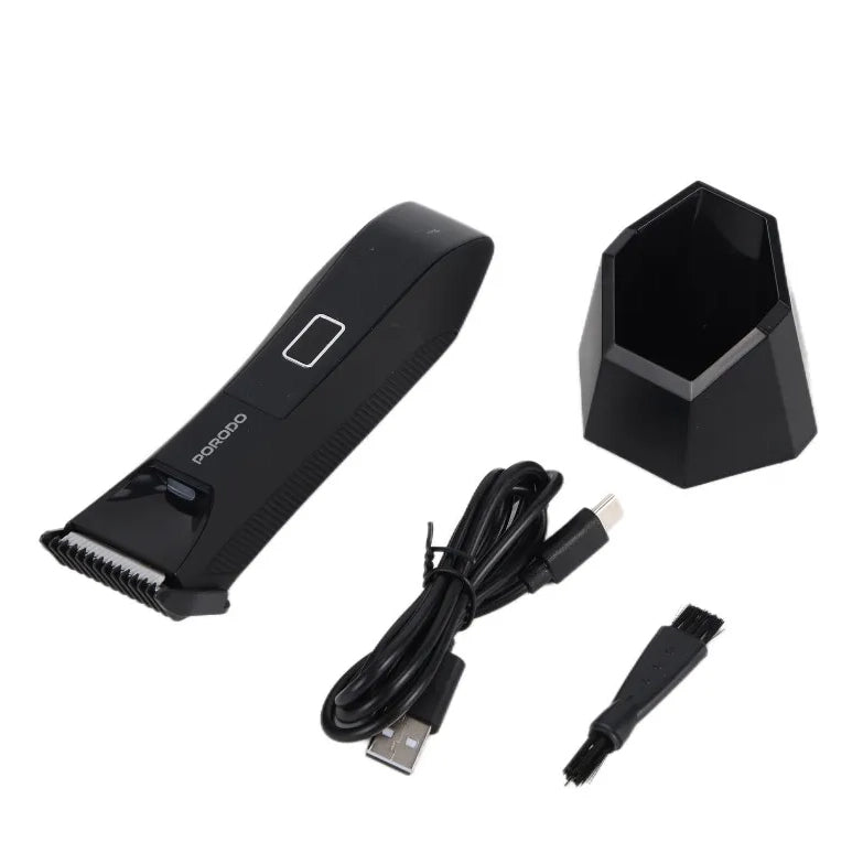 Sensitive Parts Hair Trimmer Ceramic Blade IPX7 Waterproof with Digital Display & 90-Min Runtime – Porodo
