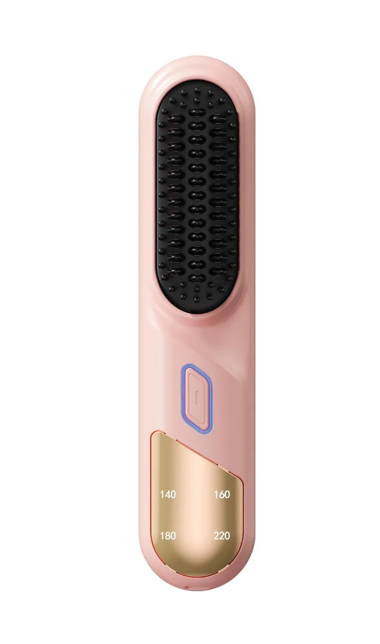 مكواة شعر لاسلكية ببطارية 4000mAh وحرارة قابلة للتعديل – بورودو Porodo Hair Straightener Pink